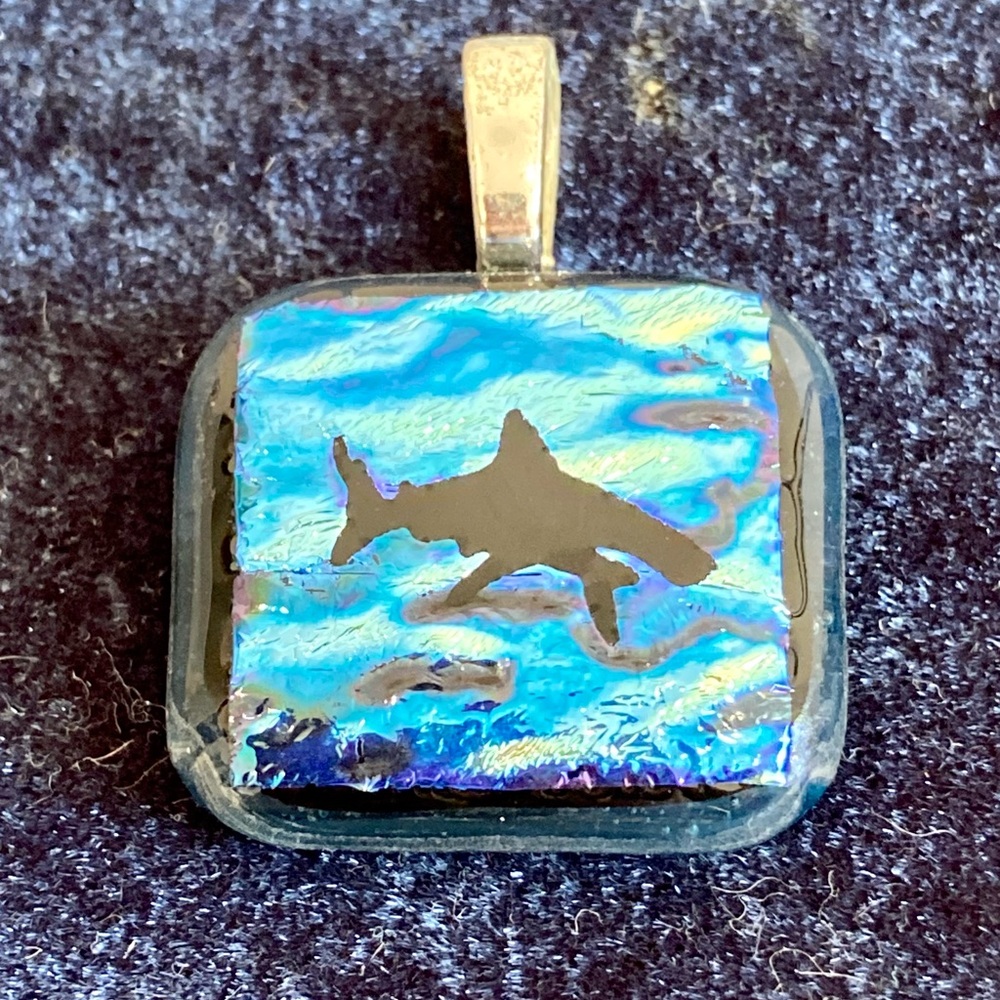 Handmade Fused Dichroic Pendant by The Glass Mermaid